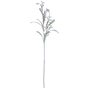 Purple Flocked Mimosa Spray