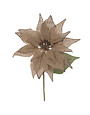 Burlap Poinsetta Pick