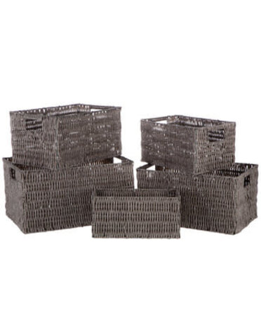 Gray Rectangle Basket