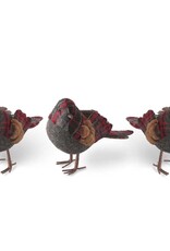Assorted 5 Inch Red Plaid Birds (3 styles) 5"L