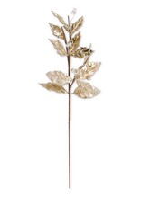 Gold Holly Stem With Cream Berries 30" L