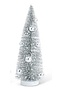 11" Vintage Pewter Bottle Brush Tree With Silver Balls