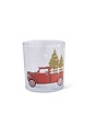 3 Inch Glass Votive with Red Truck