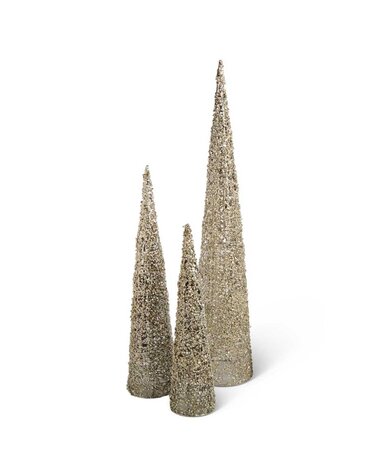 36 Inch Silver Wire Lace Cone Trees (L)