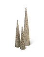 36 Inch Silver Wire Lace Cone Trees (L)