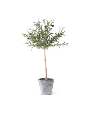 K & K Interiors 31 Inch Olive Tree w/Gray Wash Pot