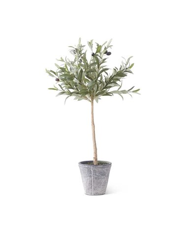 K & K Interiors 31 Inch Olive Tree w/Gray Wash Pot