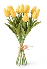 13.5 Inch Yellow Real Touch Mini Tulip Bouquet (12 Stems per Bundle)