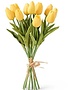 13.5 Inch Yellow Real Touch Mini Tulip Bouquet (12 Stems per Bundle)