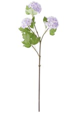 28" Purple Snowball Hydrangea - 3 Bloom Stem