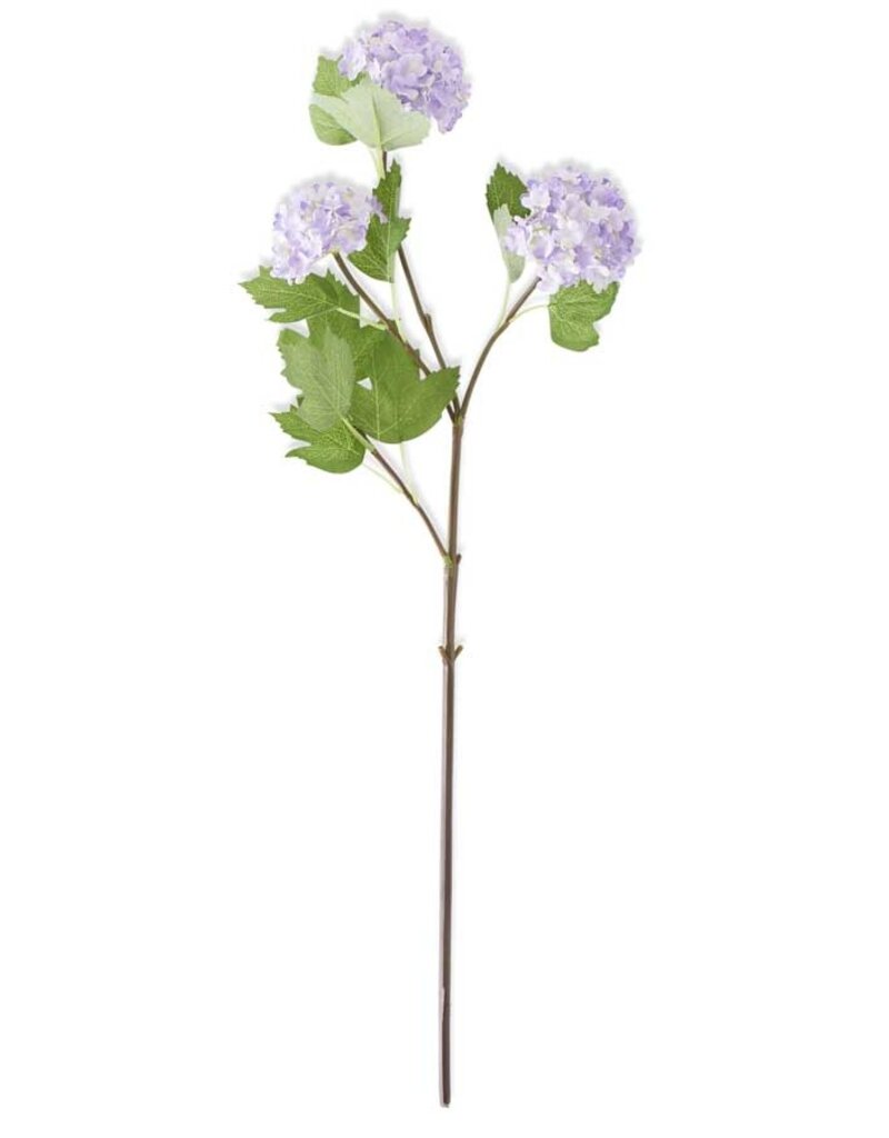 28" Purple Snowball Hydrangea - 3 Bloom Stem