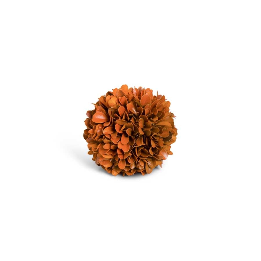 Orange Preserved Boxwood Ball 3.75"