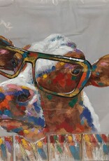 Cow With Glasses 36 x36