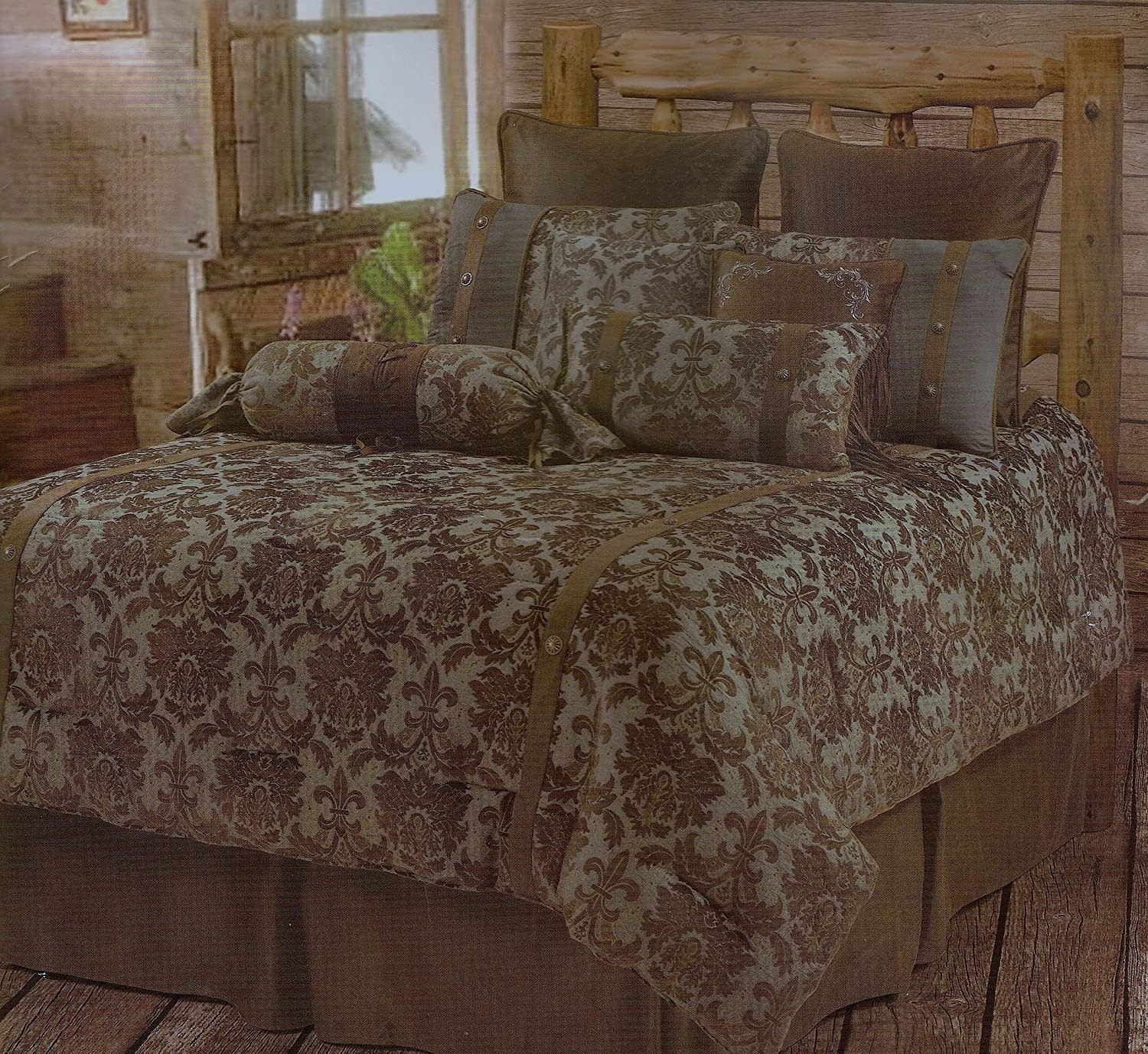 Fleur De Lis Super King 5 Pc Bedding
