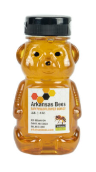 Arkansas Bees Honey 8 OZ Bear