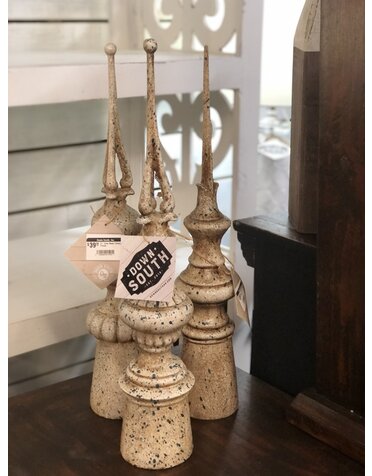21" Gray Resin Tabletop Finials