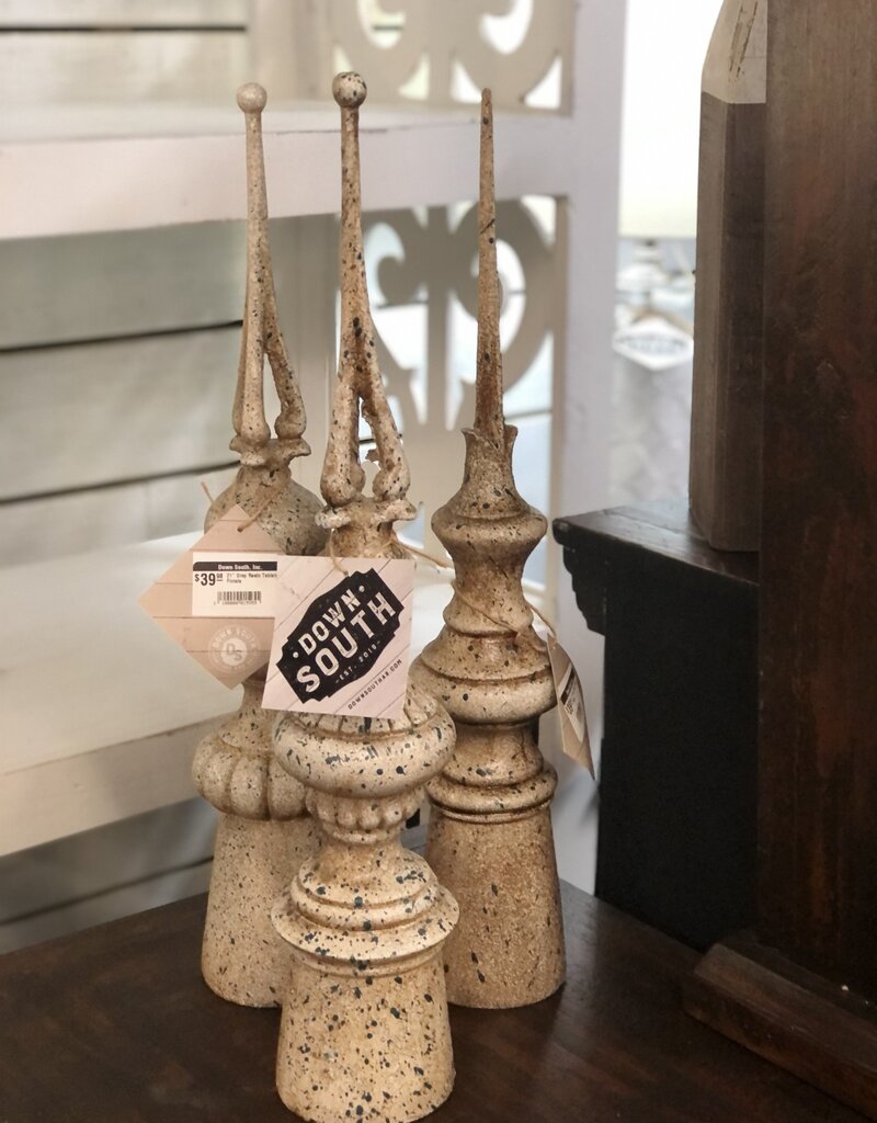 21" Gray Resin Tabletop Finials