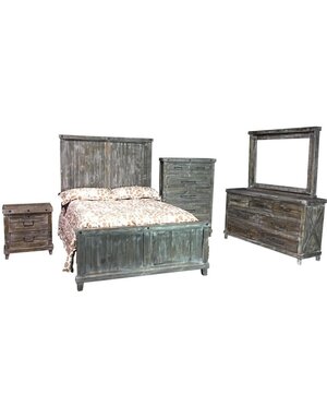 Industrial 3 Drawer Nightstand