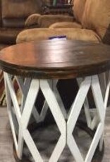 X End Table - Nero White/Rodeo- CUSTOM