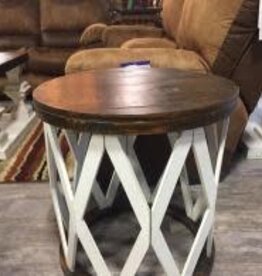 X End Table - Nero White/Rodeo- CUSTOM