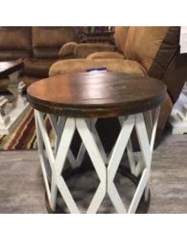 X End Table - Nero White/Rodeo- CUSTOM