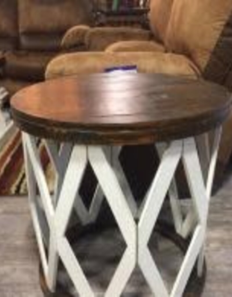 X End Table - Nero White/Rodeo- CUSTOM