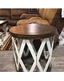 X End Table - Nero White/Rodeo- CUSTOM