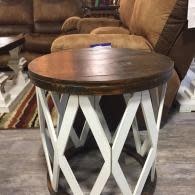 X End Table - Nero White/Rodeo- CUSTOM