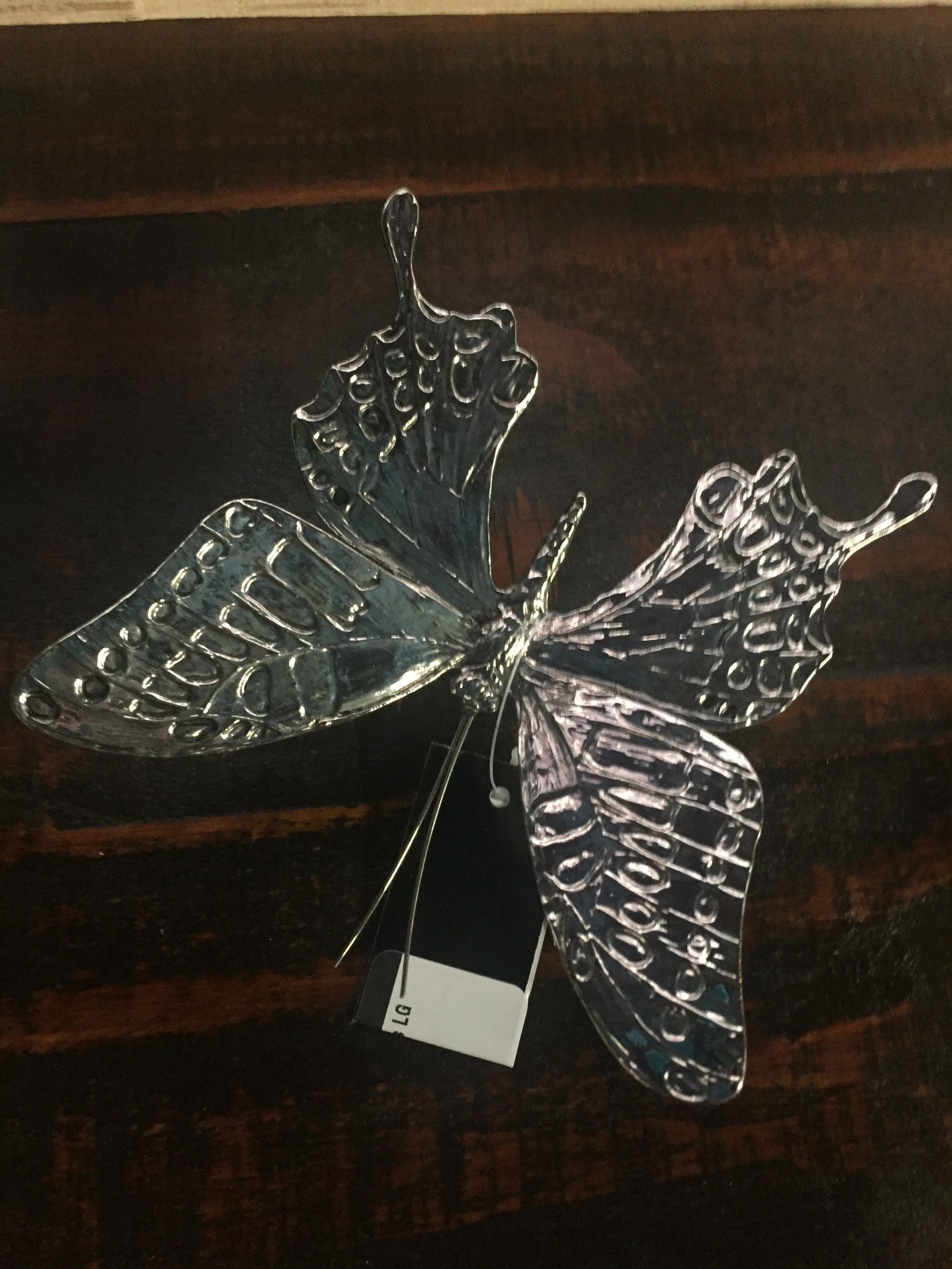 K & K Interiors Silver Butterfly-Lg