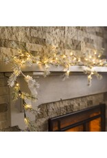 Snowy Pine Garland with 48 Lights 6"