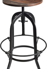Industrial Swivel Adjustable Bar Stool