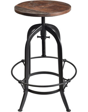 Industrial Swivel Adjustable Bar Stool