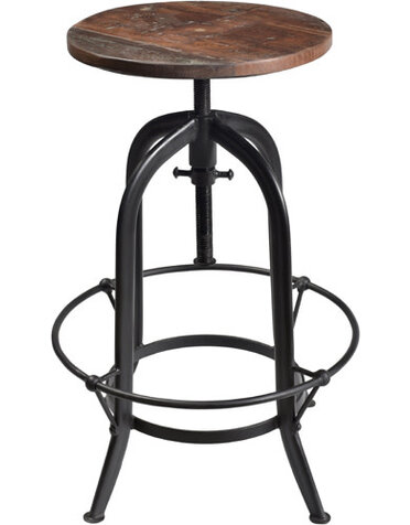 Industrial Swivel Adjustable Bar Stool