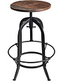 Industrial Swivel Adjustable Bar Stool
