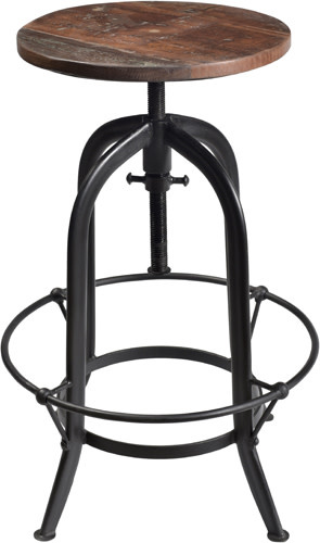 Industrial Swivel Adjustable Bar Stool