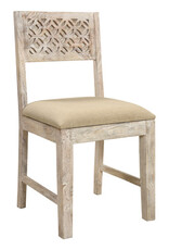 Cooper Carved Dining Chair - White Wash