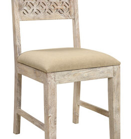 Cooper Carved Dining Chair - White Wash
