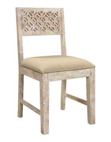 Cooper Carved Dining Chair - White Wash