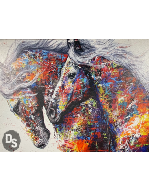 Colorful Horse Pair