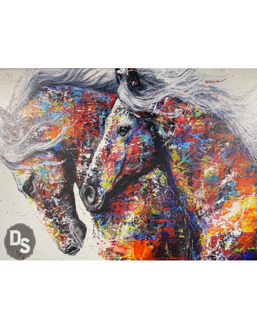 Colorful Horse Pair