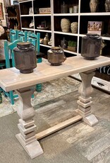 Brisbane Pedestal Console Table - soft white