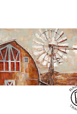 Windmill with Barn Canvas 28 X 56