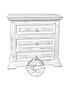 Chalet Nightstand - Nero White