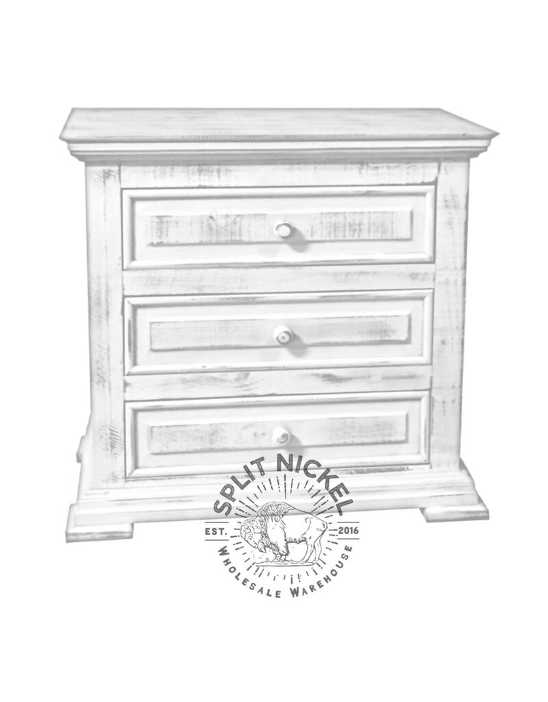 Chalet Nightstand - Nero White