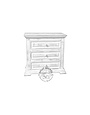 Chalet Nightstand - Nero White