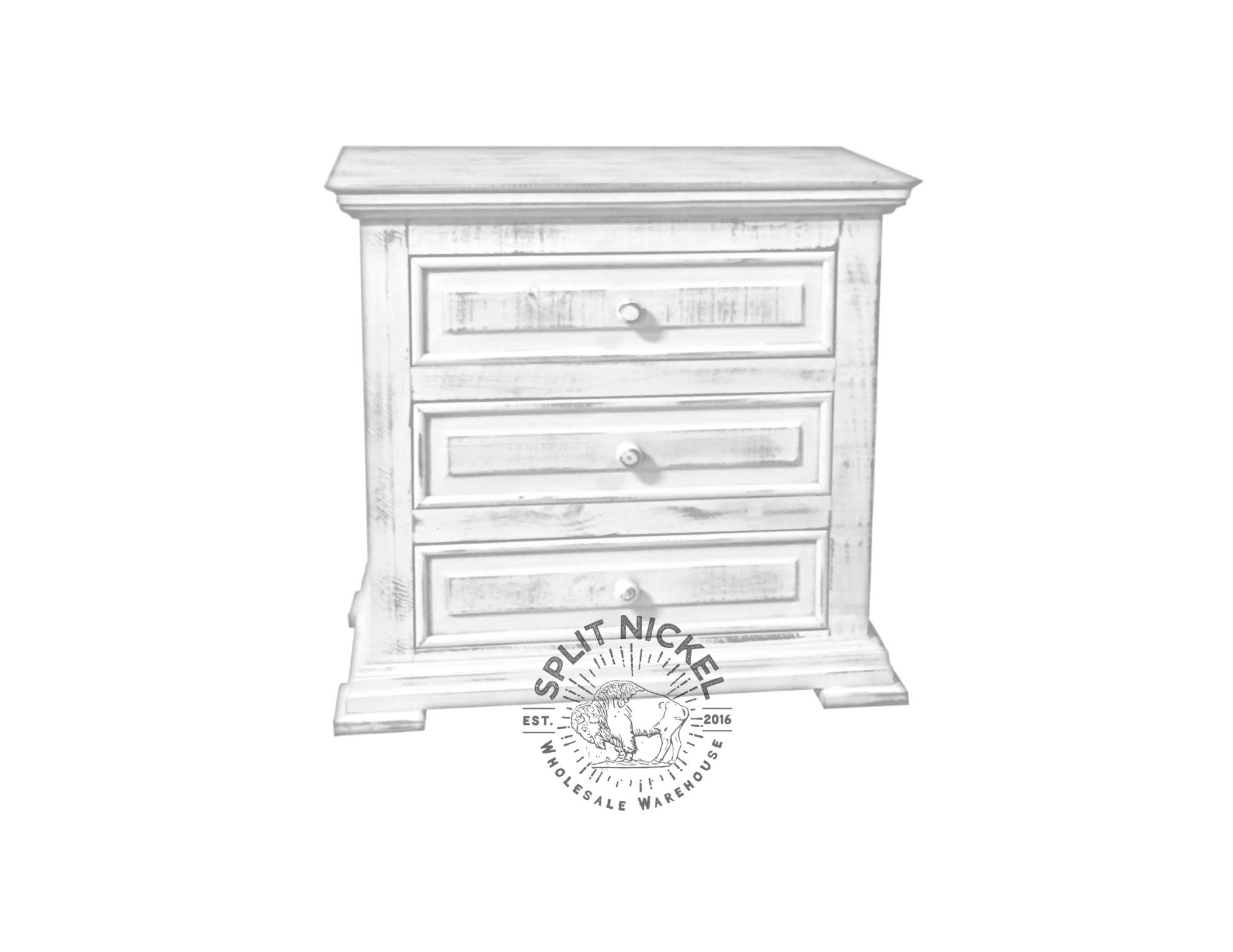 Chalet Nightstand - Nero White
