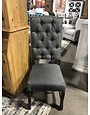 Marquez Upholstered Side Chair - Louis Mouse/ Dark Lacquer