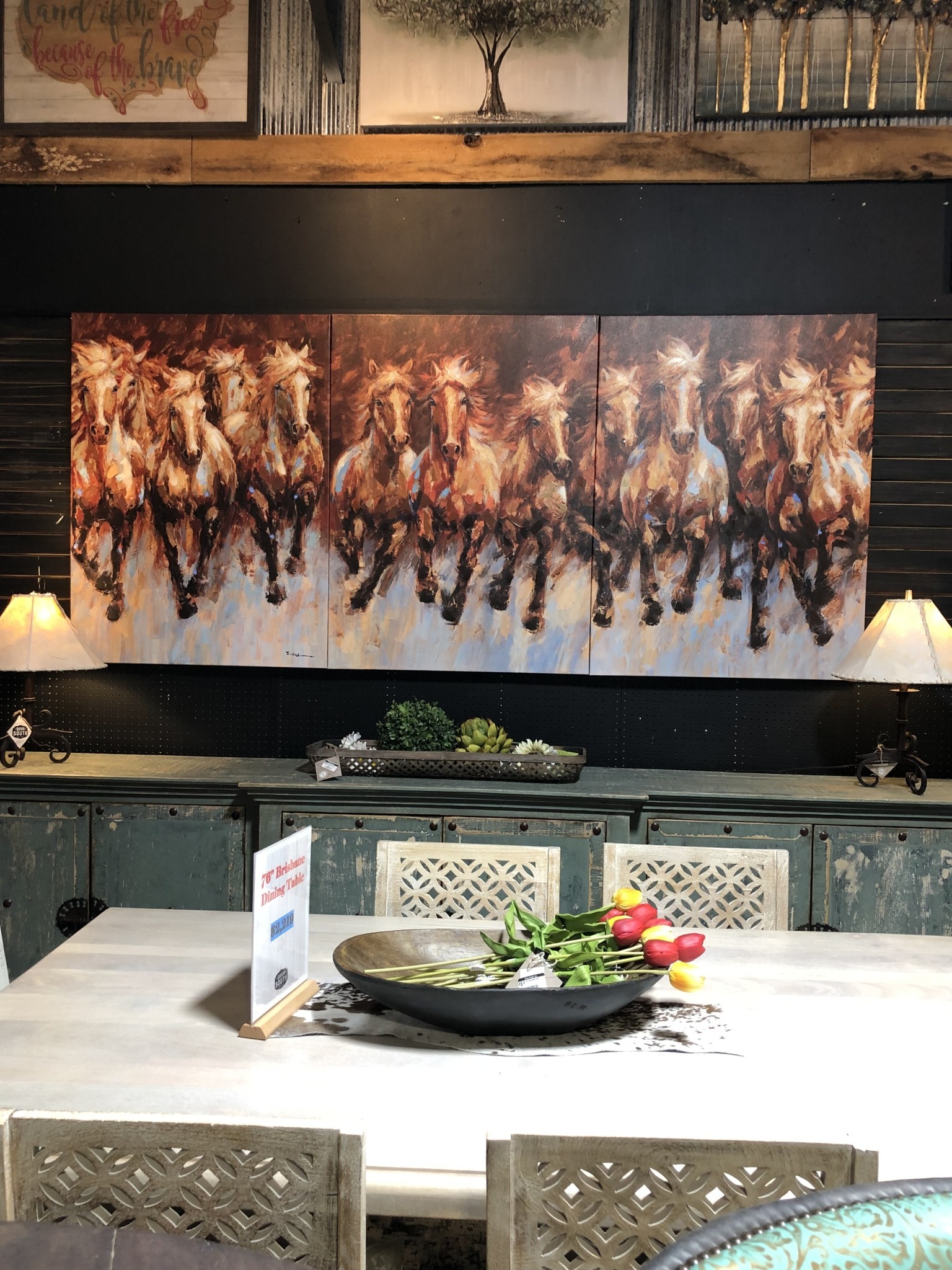 Multi Horse Canvas 3/A