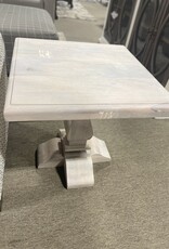 Brisbane Pedestal End Table - Soft White
