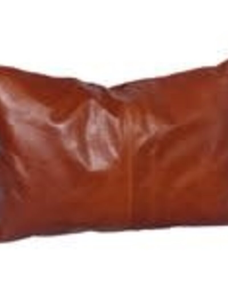 Buckskin Leather Lumbar Pillow 24" x 16"